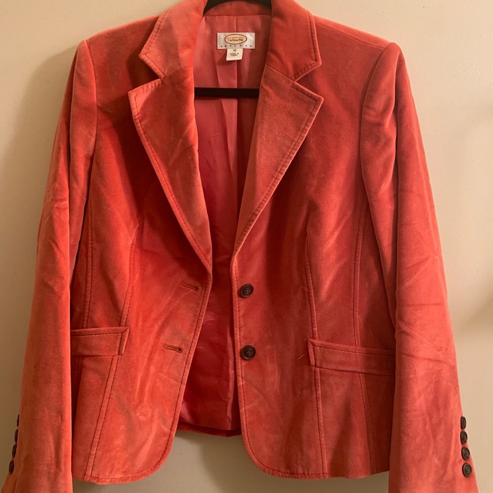 Talbots petite orange blazer